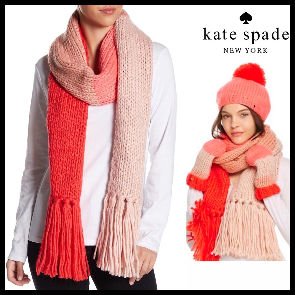 ❗️6-HOUR SALE❗️KATE SPADE SET LONG SCARF & MITTENS - Picture 8 of 8